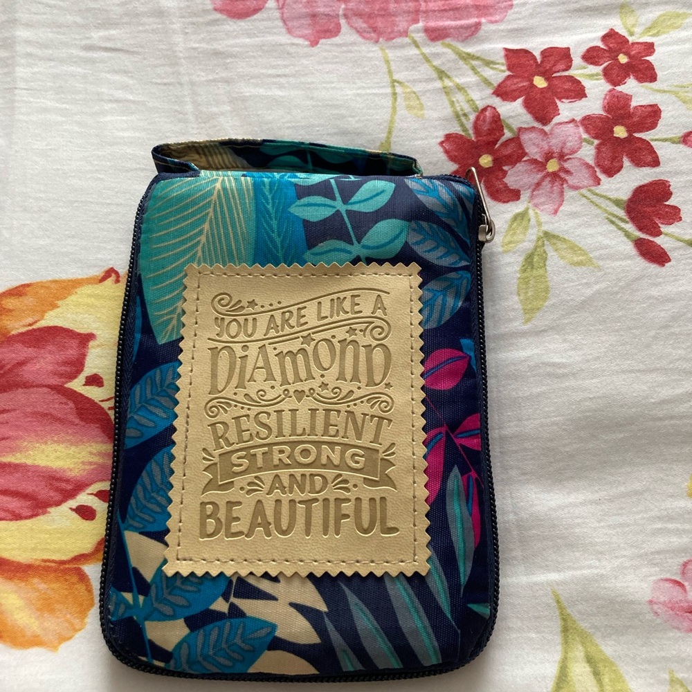 Floral Blue and Beige tote